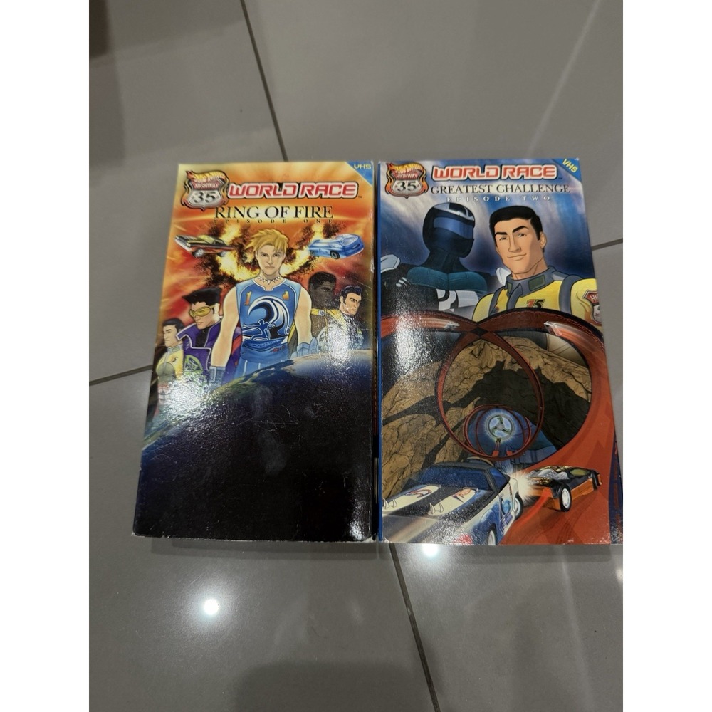 Hot Wheels Highway 35 World Race VHS Episode 1 AND 2 RARE 2003 Series Mattel Z